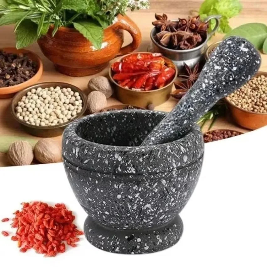 Manual Garlic Crusher Mortar & Pestle Spice Grinder Set Mortar & Pestle Set Qme