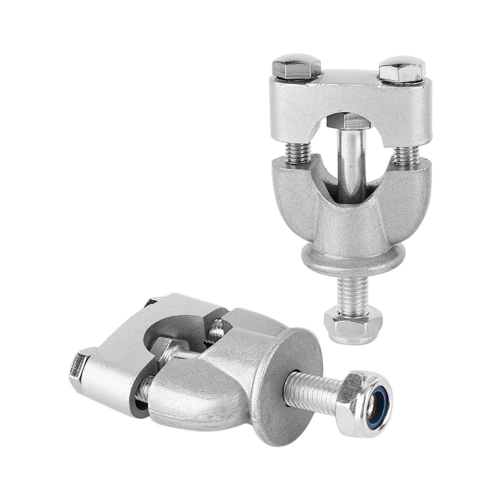 Silver 7/8" Handlebar Riser Clamp Mount for ATV & Motorcycle Handlebar Riser Clamp Qme