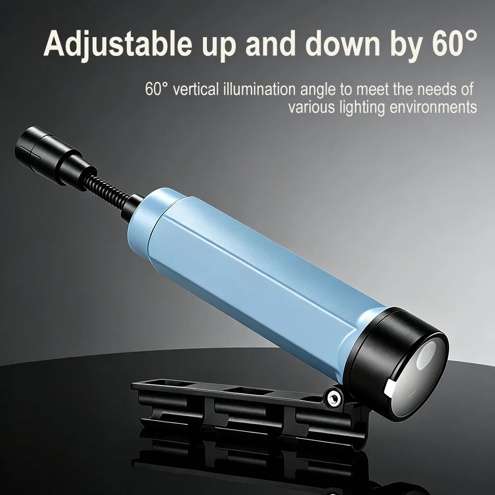 BORUiT 360° Blue LED Fishing Rod Light – Type-C Rechargeable Fishing Rod Light Qst