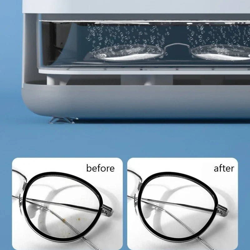 Ultrasonic Glasses & Jewelry Cleaner – USB Rechargeable Machine Ultrasonic Cleaner Qme