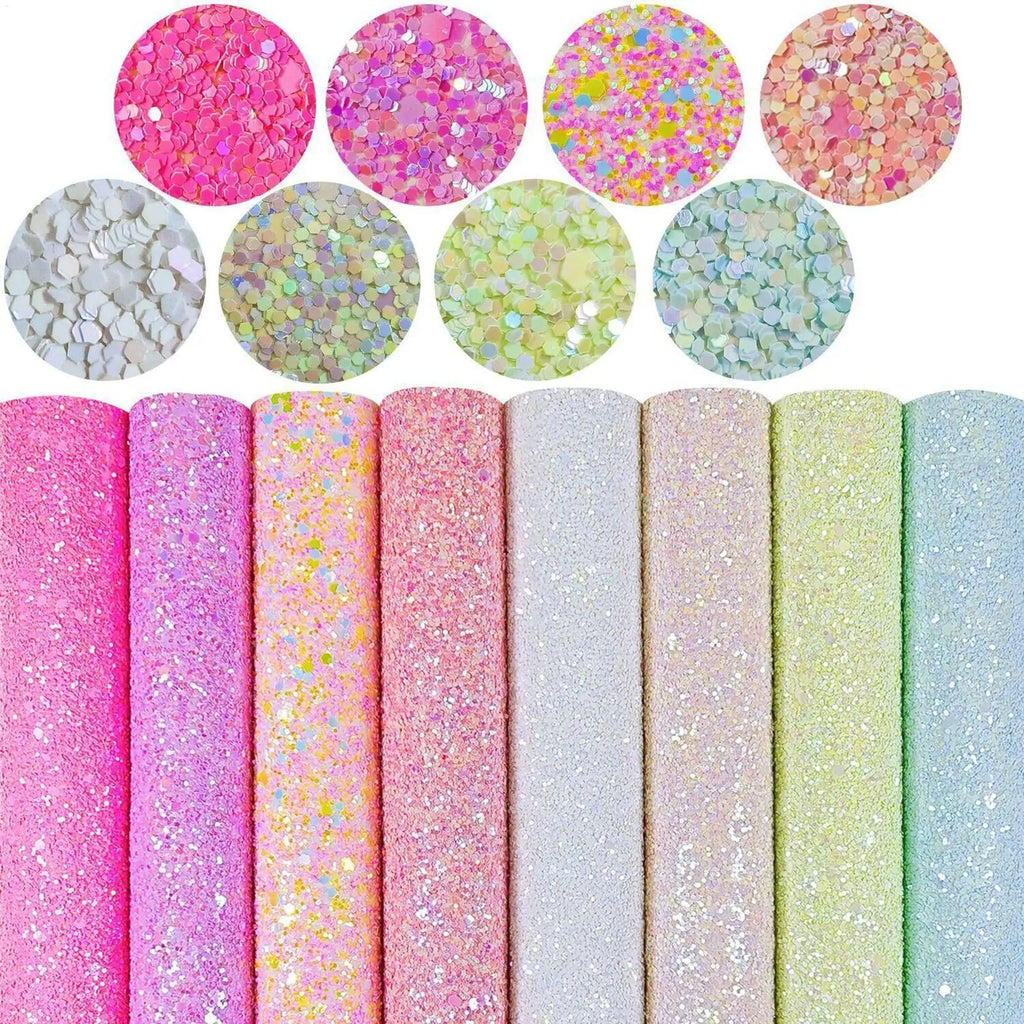 8 A4 Glitter Sequin Sheets – Beaded Craft & Jewelry Fabric Glitter Craft Sheets Qme