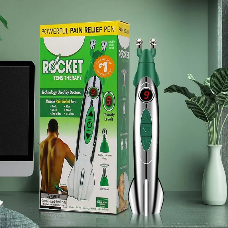 VamsLuna Electric Acupressure Massage Pen – 9 Intensity Levels Electric Massage Pen Qst