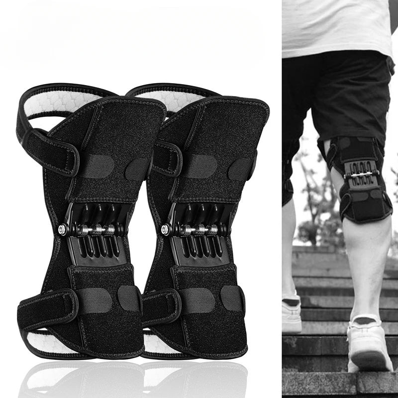 Spring-Loaded Knee Booster Support Pads – Sports Leg Brace 1-2pc Knee Support Brace Qst camel