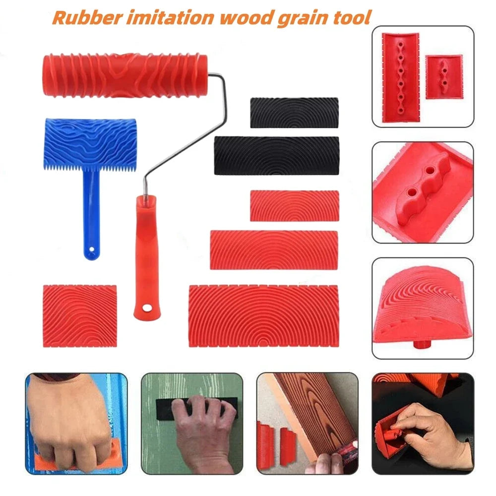 DIY Rubber Texture Paint Roller – Wall & Furniture Decor Texture Paint Roller Qme