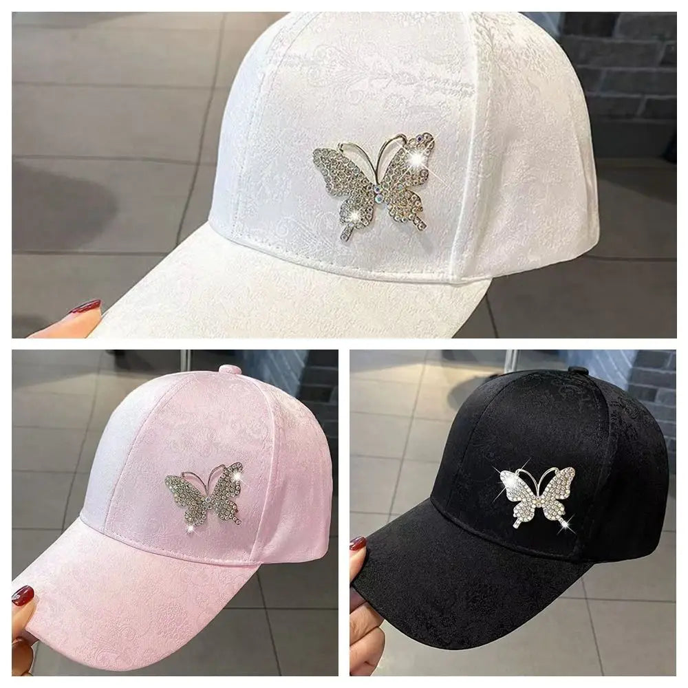 Rhinestone Baseball Hat – Breathable Sun Cap for Women | Qme Sun Protection Cap Qme