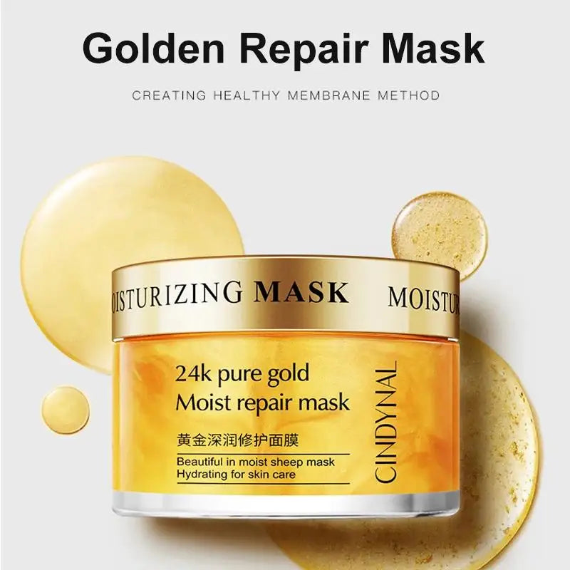 24K Gold Collagen Face Mask – Firming Moisturizing Cream Gold Collagen Face Mask Qme