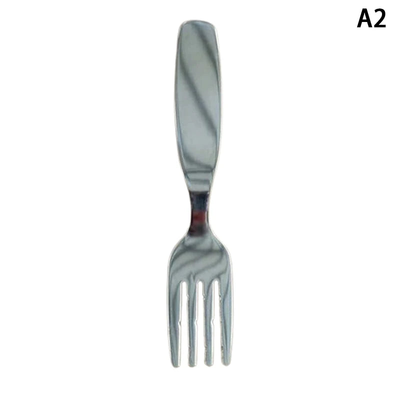 Kids 304 Stainless Steel Spoon & Fork Set – Safe Tableware Kids Flatware Set Qst A2