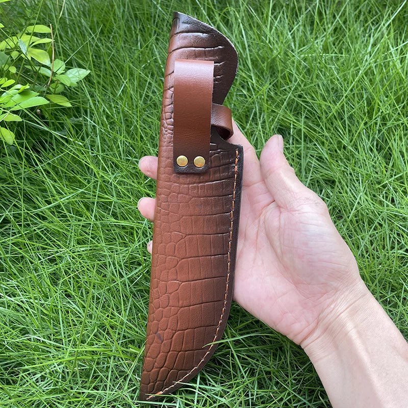 Genuine Cowhide Leather Knife Sheath – Universal Belt Carry Leather Knife Sheath Qst