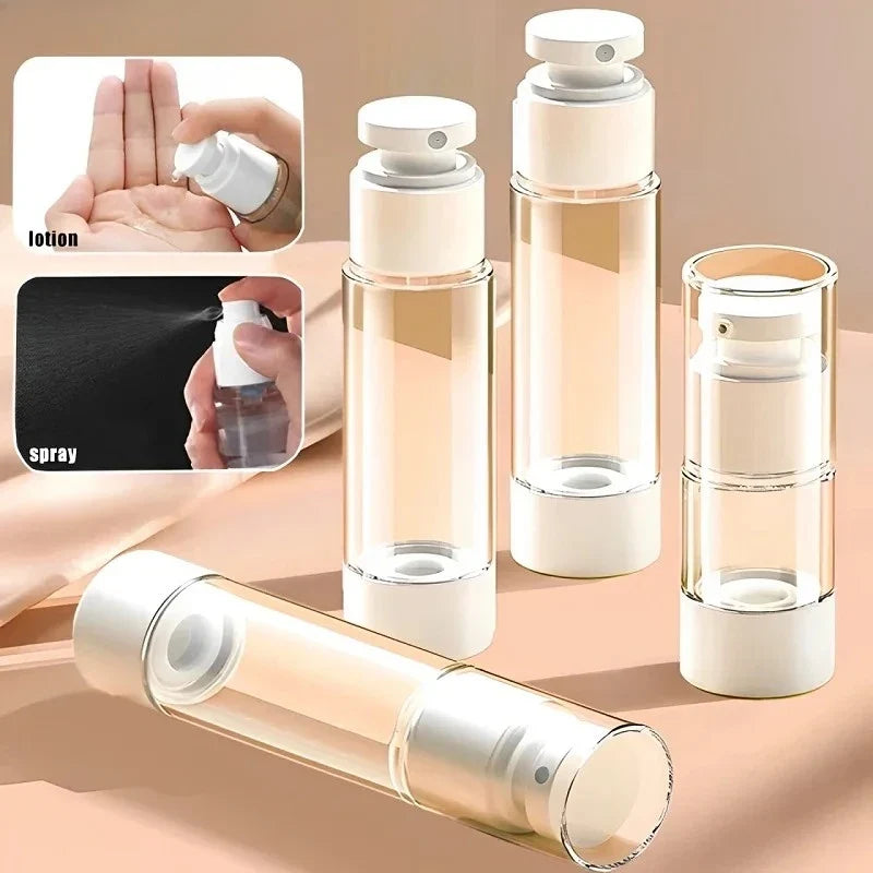 Clear Airless Pump Bottles Refillable Vacuum Travel Set Travel Pump Bottles Qme
