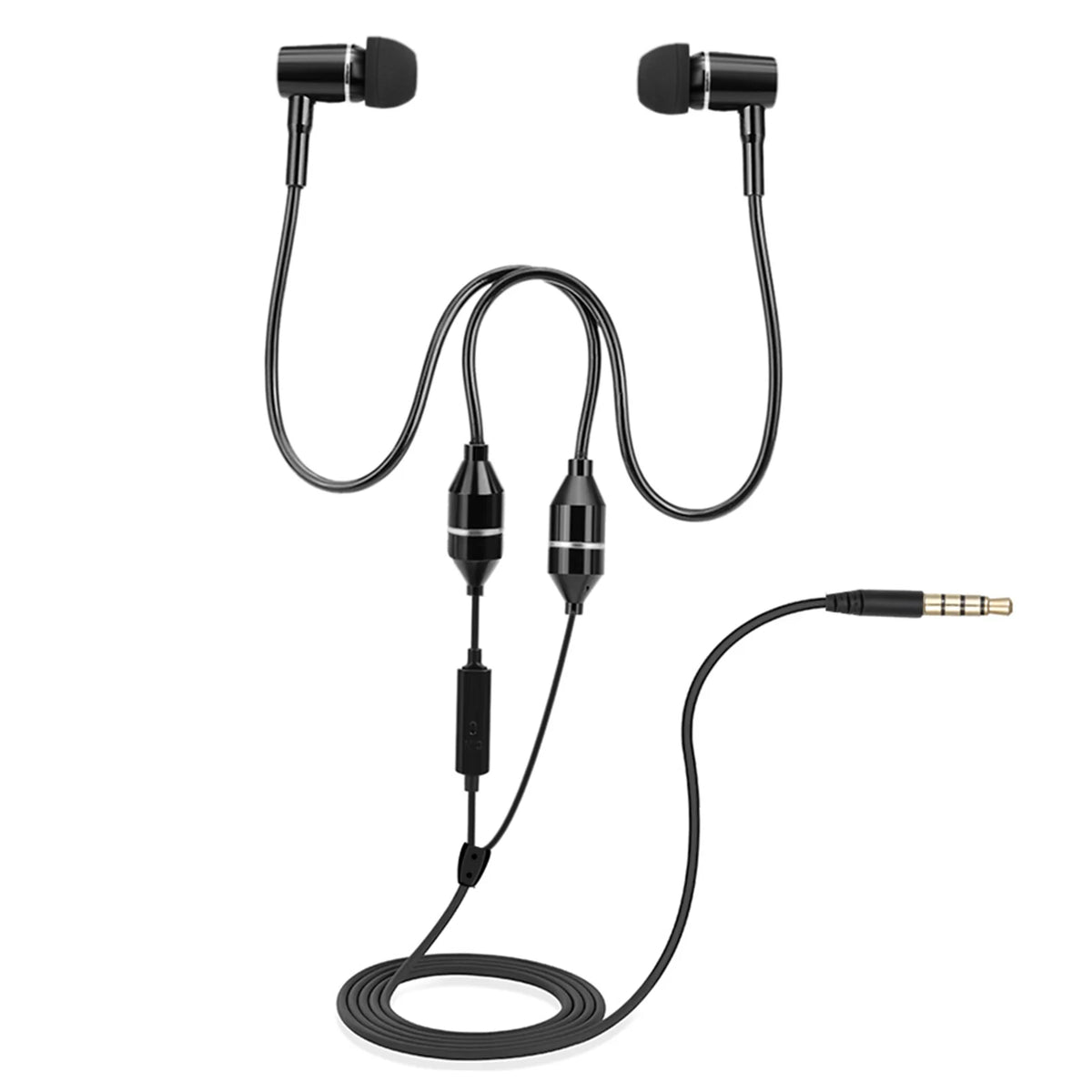 FC12 Air Tube Earphones 3.5mm Wired In-Ear Headset with Mic Wired In-Ear Earphones Qst Default Title