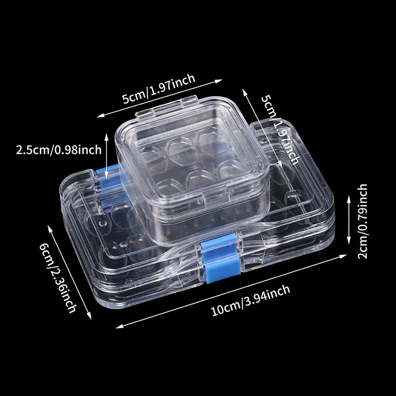 Dental Denture & Veneer Storage Box – 6 or 16 Grid Organizer Dental Storage Box Qme