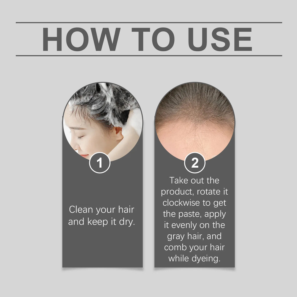 HOEGOA Temporary Hair Color Stick – Gray & White Coverage Temporary Hair Color Qst