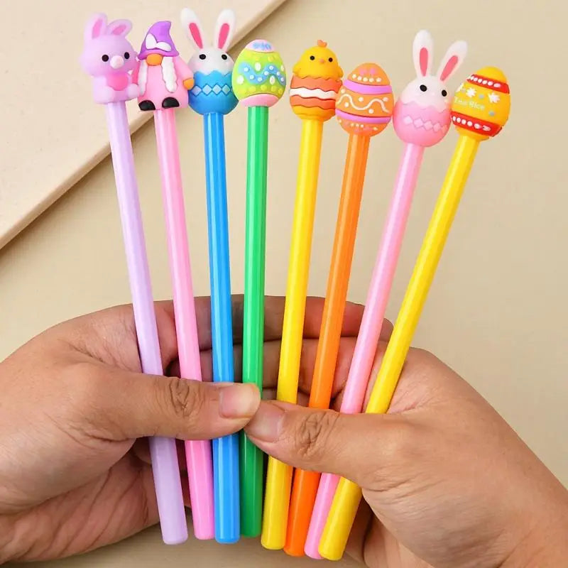 Easter Cartoon Silicone Rabbit Gel Pen | Cute Student Writing Pen Novelty Gel Pen Qme