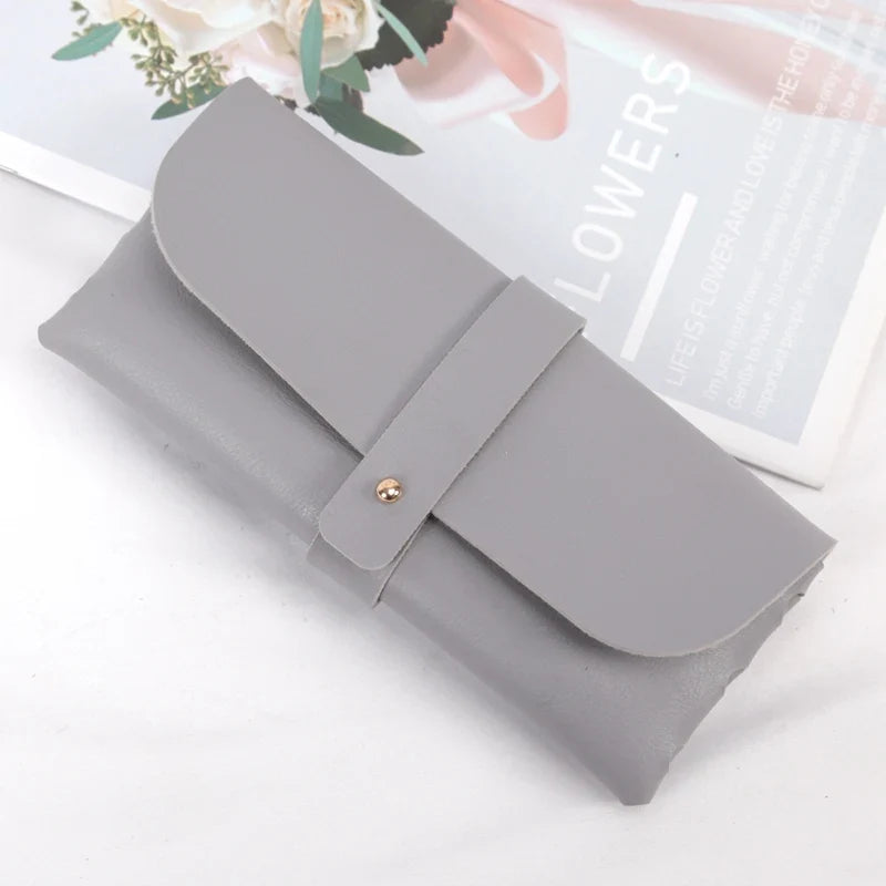 Thick Protective Eyeglasses Case – Soft Vinegar Fiber, Unisex Eyeglasses Case Qme GRAY