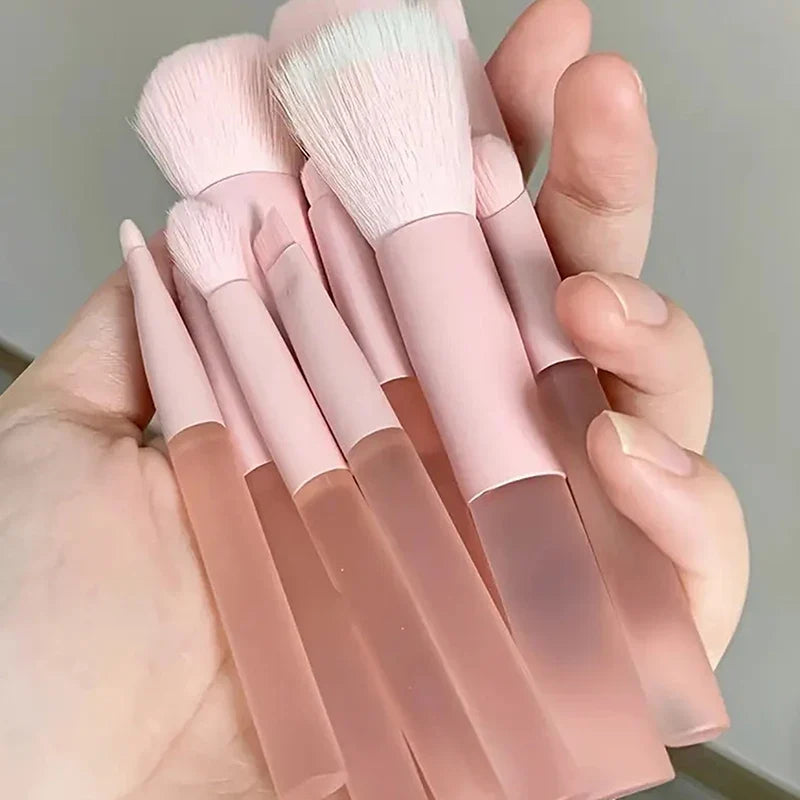Mini Cherry Blossom Makeup Brush Set – 10 Pcs Travel Size Makeup Brush Set Qme