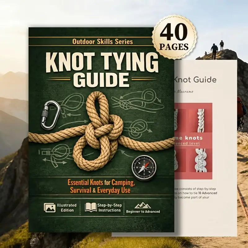 Essential Knot Tying Book – 50 Illustrated Knots for Camping Outdoor Skills Book Qme