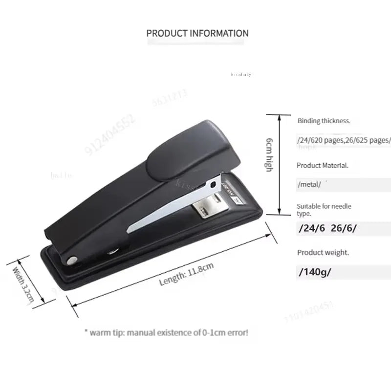 Durable Metal Stapler – 1000 Staples, Binds 20–25 Sheets Desktop Metal Stapler Qme