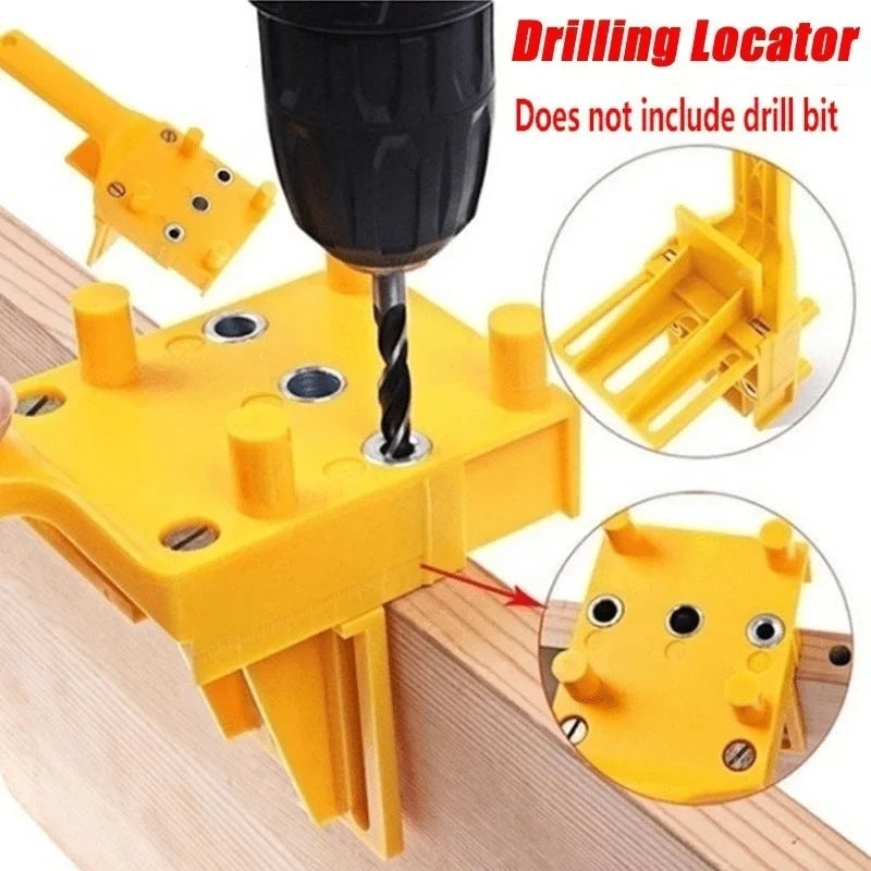 Wood Drilling Locator Jig – Handheld Hole Punch Guide Tool Woodworking Drill Jig Qme