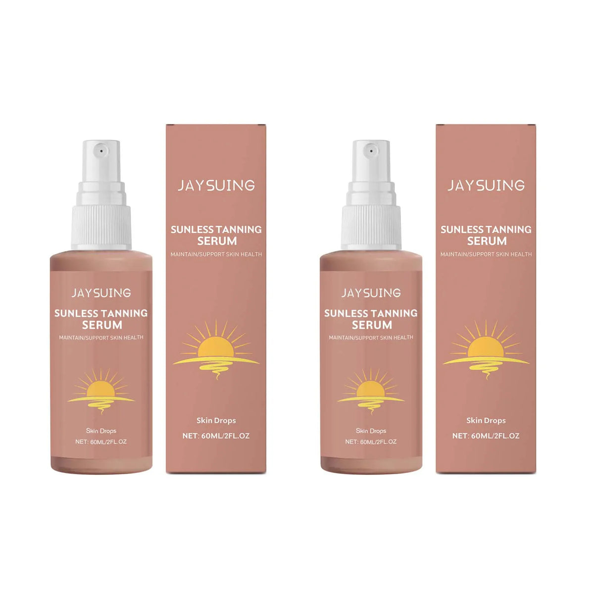 Herbal Sunless Self-Tanning Spray – Natural Bronzer Essence Self-Tanning Spray Qme 2 x 60ml Boxed