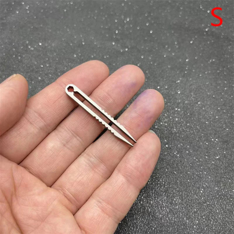 Titanium TC4 EDC Tweezers Clip – Multipurpose Pick-Up Tool EDC Titanium Tweezers Qme S Silver