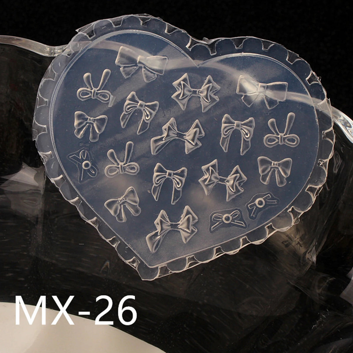 Heart Rose Butterfly Silicone Nail Art Stamping Mold – DIY Design Nail Art Mold Qst MX-26