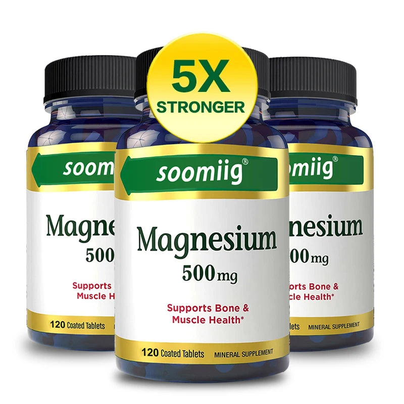 Magnesium Oxide 500mg Capsules – Bone & Muscle Support Mineral Supplement Qst