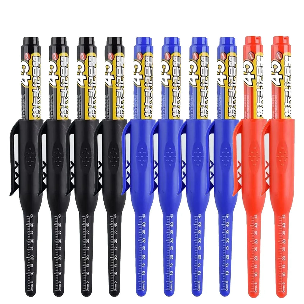 Deep Drill Hole Long Nib Waterproof Marker Pens – 20 Colors Waterproof Marker Pen Qme 4black 4blue 2red