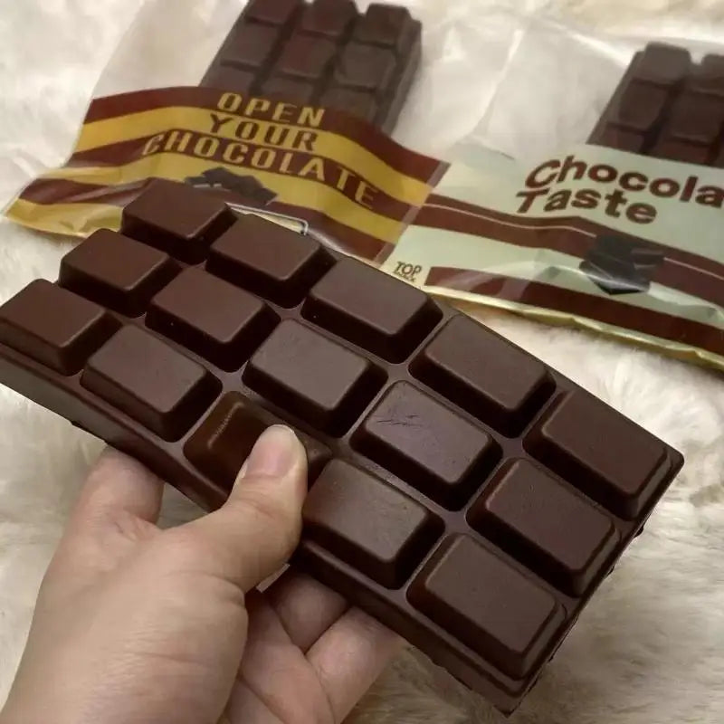 PU Squishy Chocolate Bar Slow Rising Soft Squeeze Toy Squishy Novelty Toy Qme Default Title