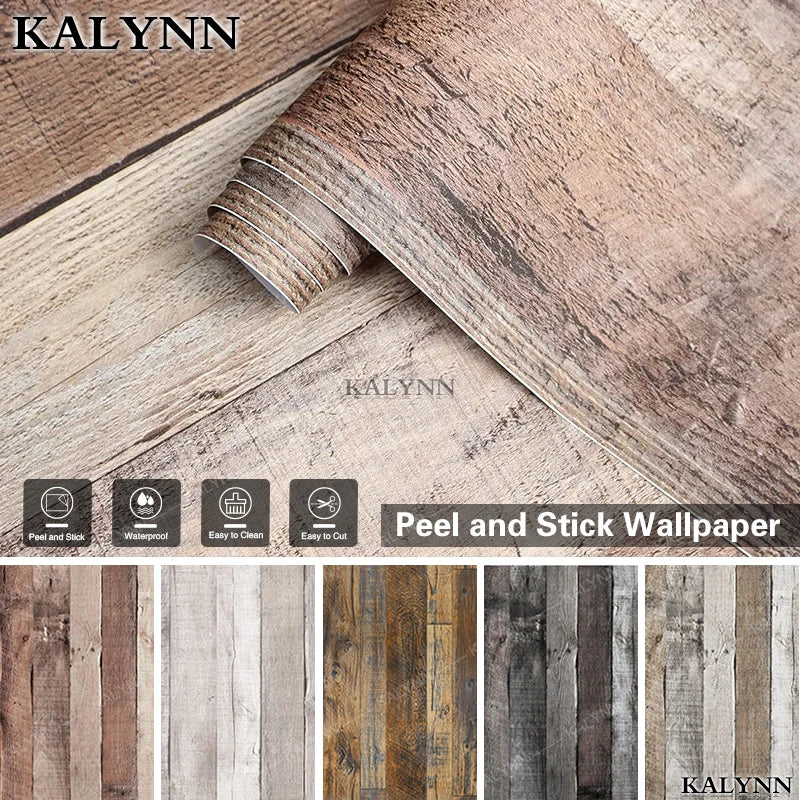 Wood Peel & Stick Contact Paper – Removable Self-Adhesive Wallpaper Peel & Stick Wallpaper Qme