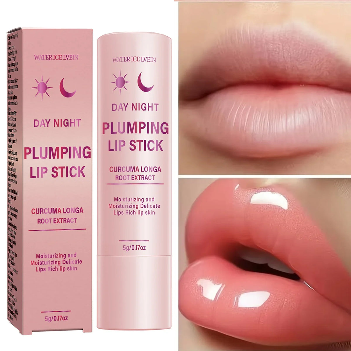 Day & Night Lip Cream – Curcuma & Aloe Vera Moisturizing Plumper Lip Cream Treatment Qme