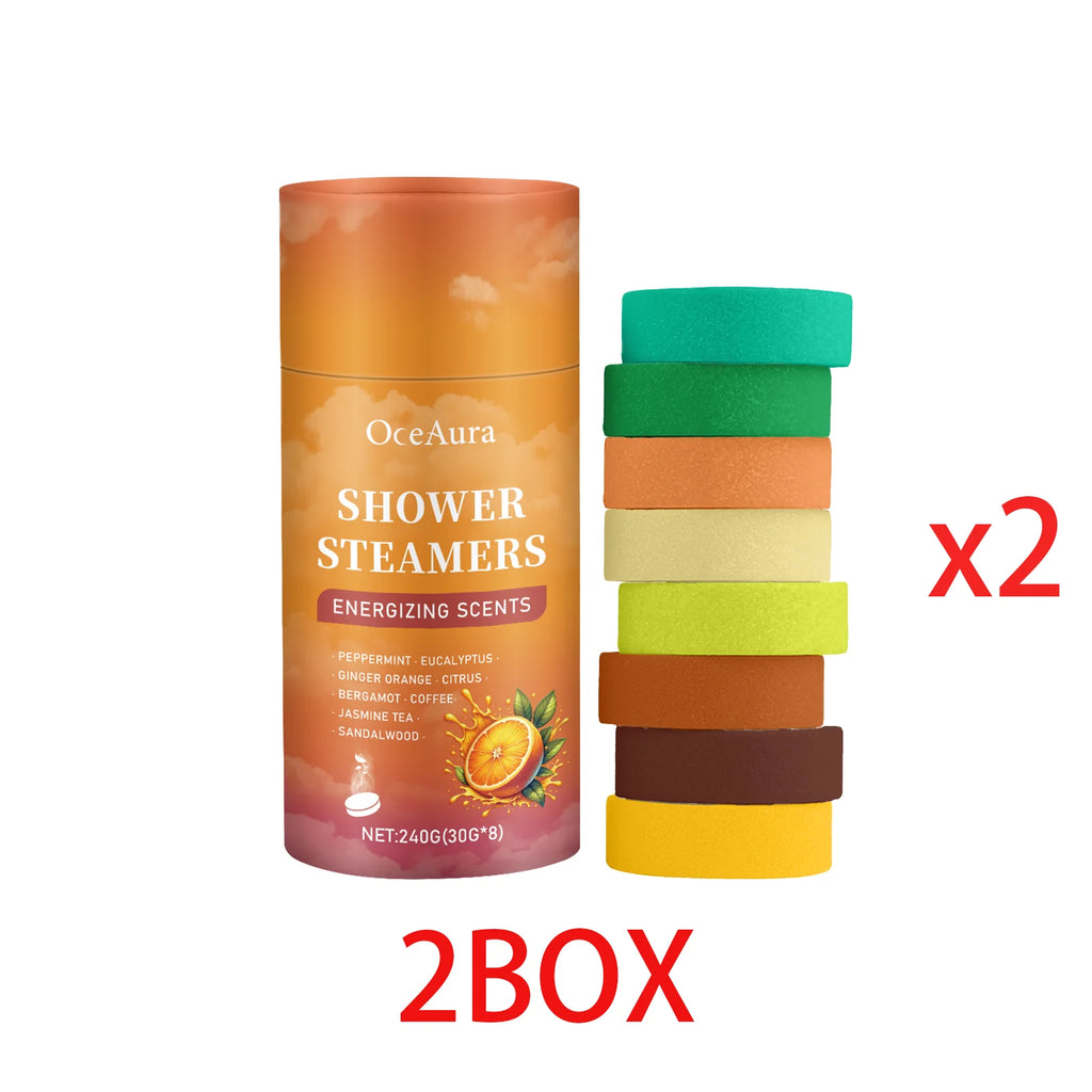 OceAura Aromatherapy Shower Steamers – Spa Bath Tablets Set Shower Steamer Tablets Qst 2 BOX 260g