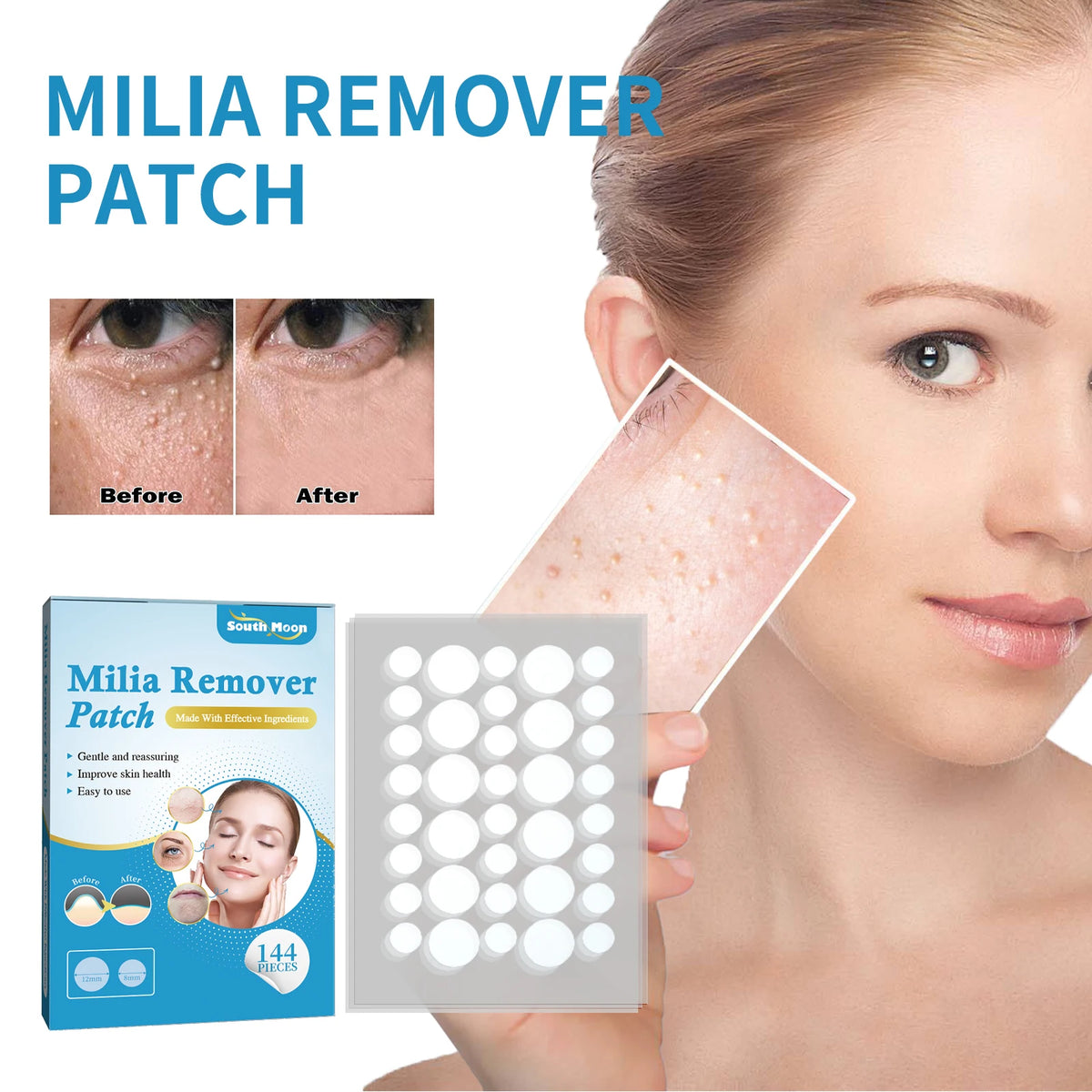 South Moon 144pcs Hydrocolloid Blemish Patches | Salicylic Acid Blemish Patch Qst