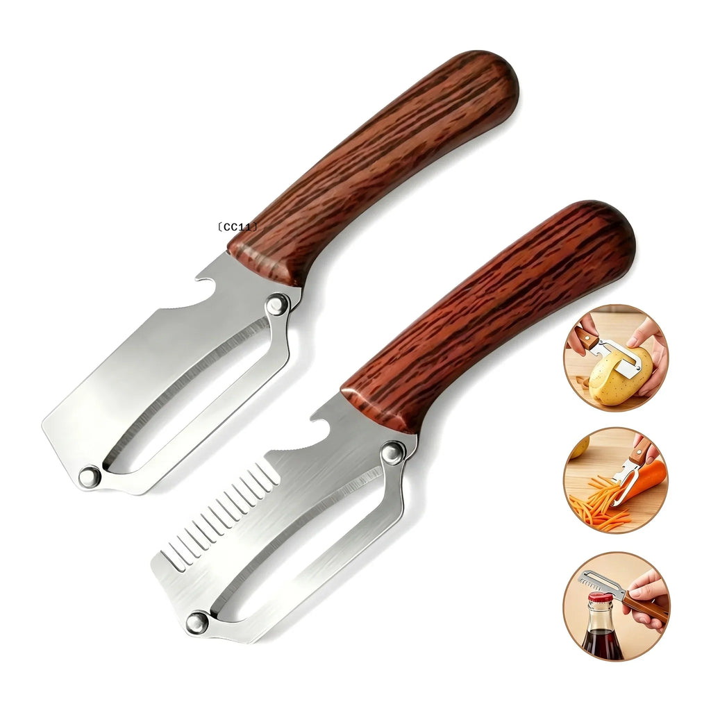 Multifunctional Vegetable Peeler & Bottle Opener | Stainless Steel Vegetable Peeler Qme