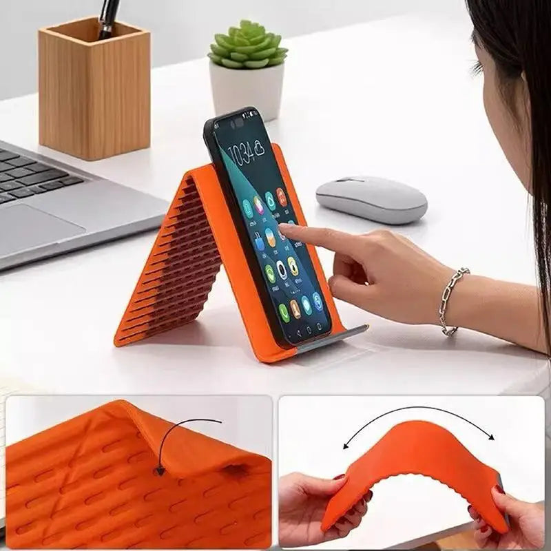 Foldable Phone & Tablet Stand | Adjustable Silicone Holder Phone Tablet Stand Qme