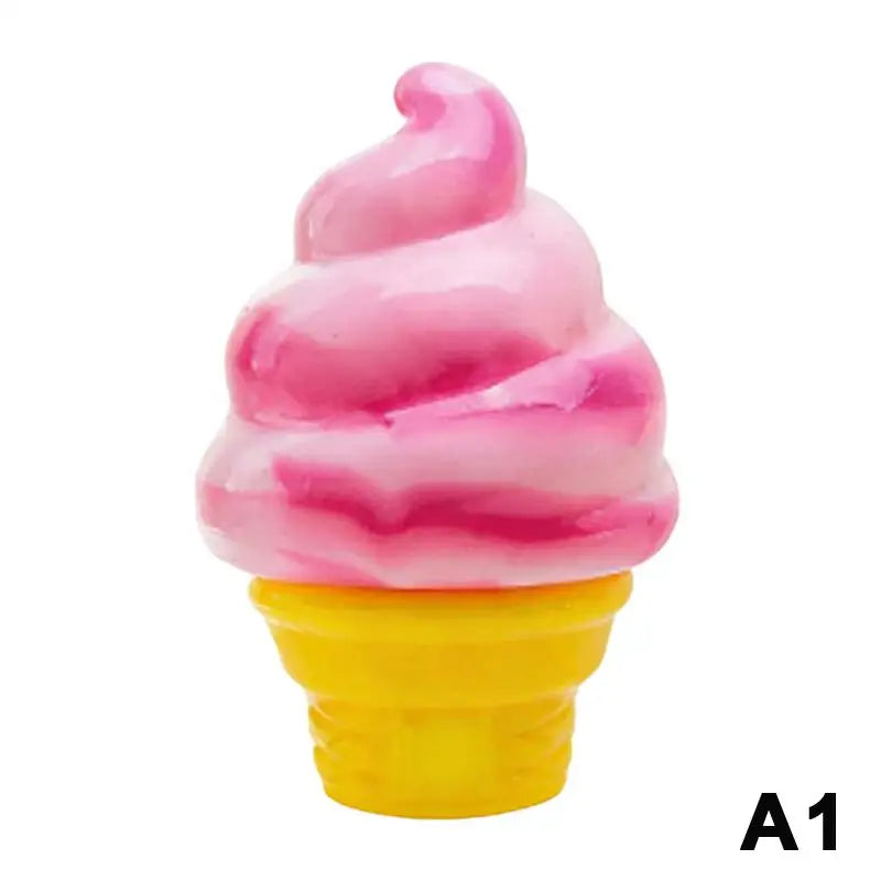 Simulated Ice Cream Squeeze Sensory Fidget Toy – 6 Colors Novelty Fidget Toy Qme A6