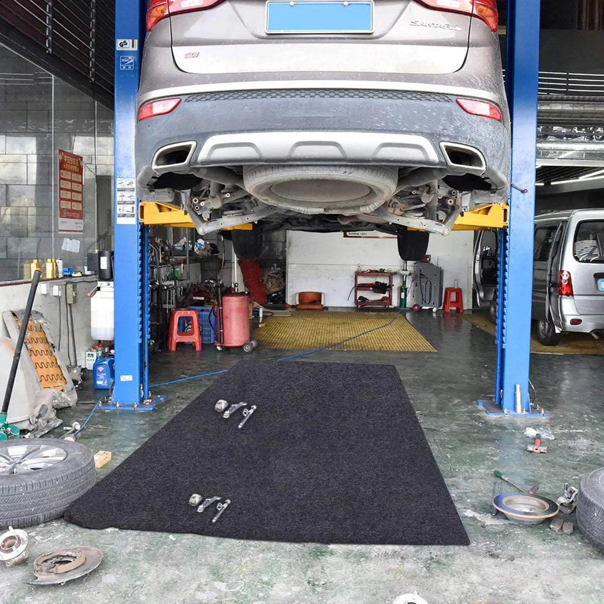 Absorbent Car Maintenance Mat – Soft Padded Floor Mat 36"x60" Car Maintenance Mat Qme