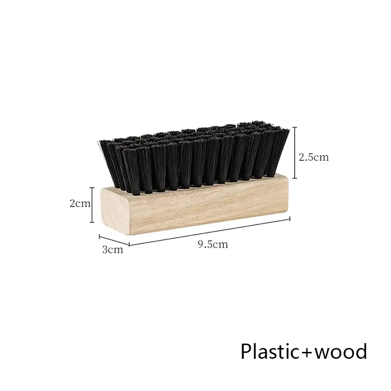 Solid Wood Shoe Brush | Horse, Pig & Nylon Bristles Shoe Cleaning Brush Qst PP wire brush