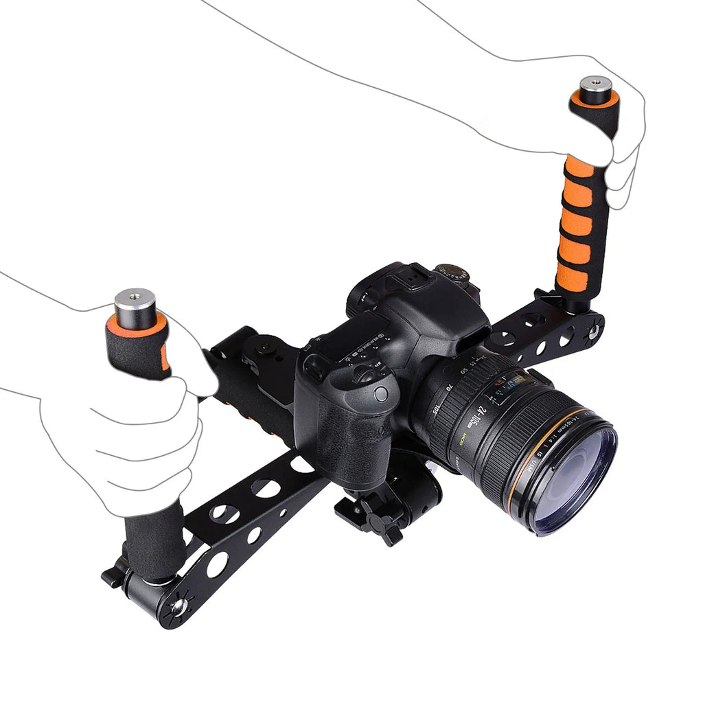 3-in-1 DSLR Camera Shoulder Support Rig – Aluminum Alloy Camera Shoulder Rig Qst
