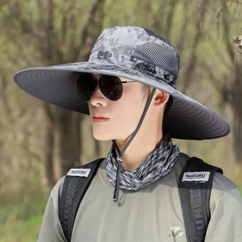 Large Head Sun Hat – Breathable Adjustable Outdoor Cap Outdoor Sun Hat Qme