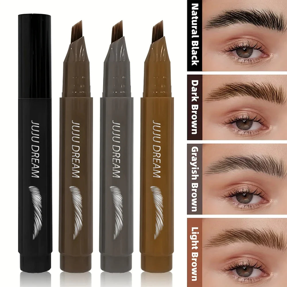 Qme 4-Pronged Waterproof Eyebrow Pencil – Smudge-Proof Brows Eyebrow Pencil Qme