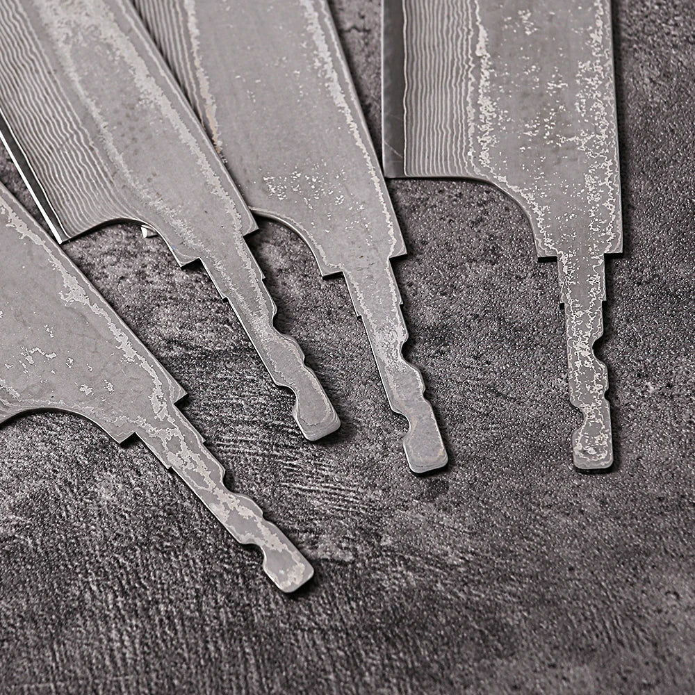 F.YOUNG 67-Layer Damascus Steel Knife Blank Blade – DIY Full Tang Knife Blank Blade Qst