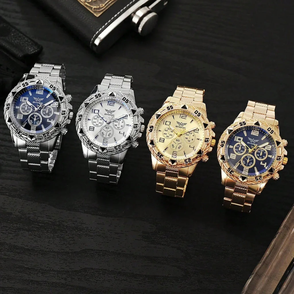 Men's Stainless Steel Business Quartz Watch | Elegant Gift Men's Quartz Watch Qme