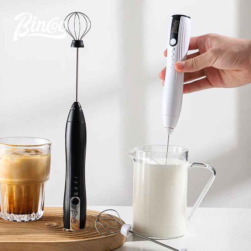 Bincoo Handheld Electric Milk Frother – Double-Head Mixer Electric Milk Frother Qst