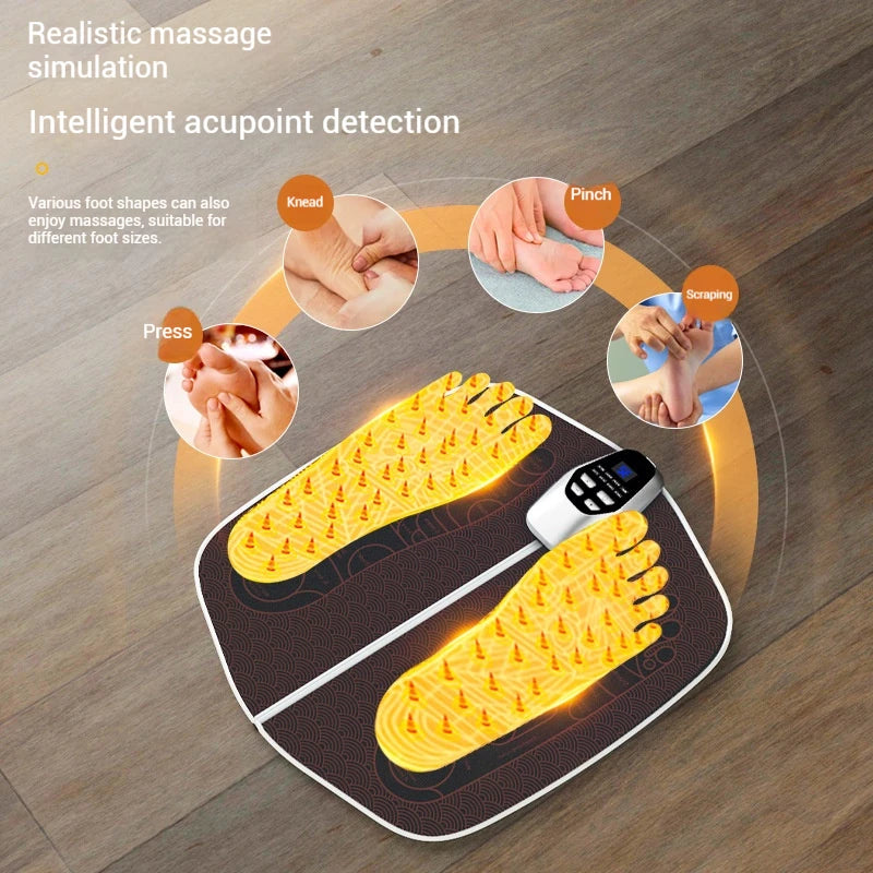 Pulse Micro-Current Foot Massage Pad – 8 Modes & Remote Foot Massage Pad Qst