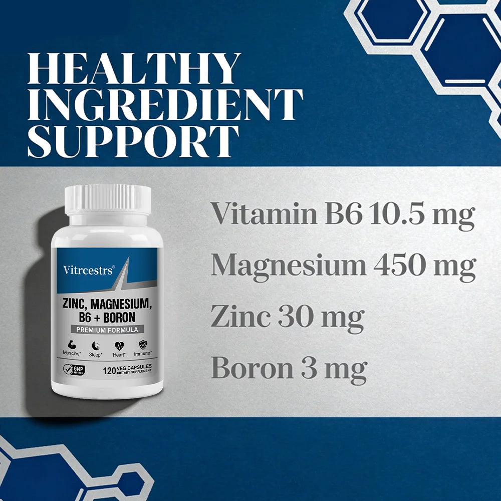 ZENVITALIZE Magnesium Complex Capsules 450mg – 120 Count Mineral Supplement Qst