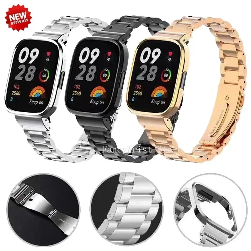 Stainless Steel Magnetic Loop Strap for Redmi Watch 3 Active Smartwatch Band Qme