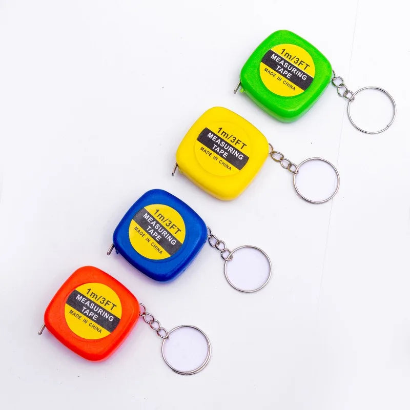 Mini Keychain Tape Measure 1M Retractable Pocket Tool | 4 Colors Keychain Tape Measure Qme