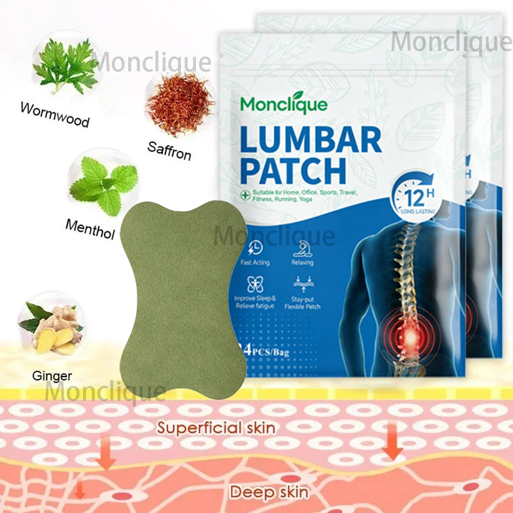 Lumbar Acupuncture Massage Patch – Back Support, 12/72 PCS Massage Patch Qst
