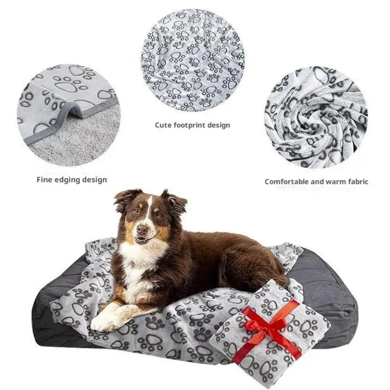 Ultra Soft Fluffy Pet Blanket – Cute Cartoon Mat for Cats & Dogs Pet Blanket Mat Qme