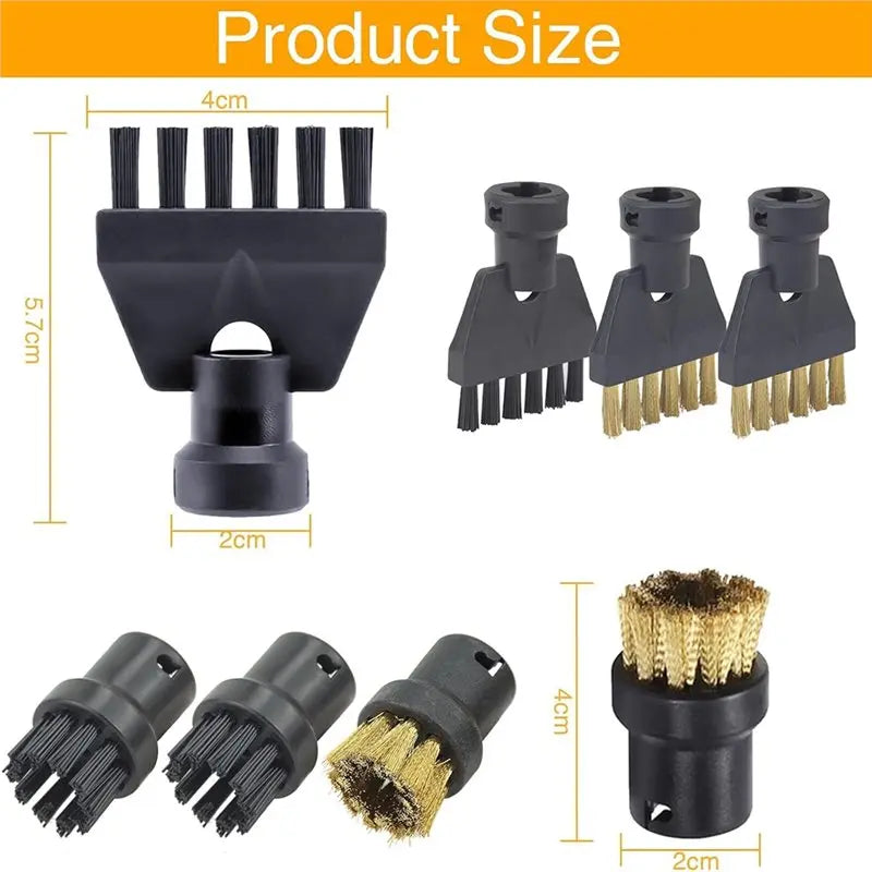 8-Piece Steam Cleaner Brush Set for Kärcher SC1 SC2 SC3 SC4 SC5 Steam Cleaner Accessory Qst